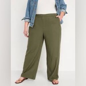 Green Linen Pants